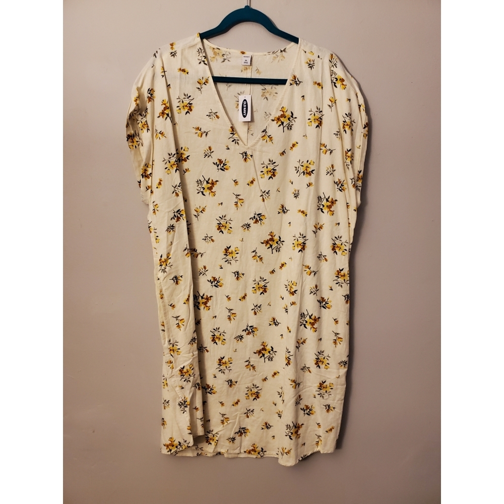 Cream floral sheath dress